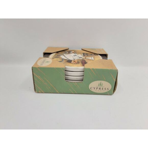 Coasters Wine Peddlers & Caddy Cypress Home Stone Absorbent Set Of 4 - Picture 4 of 8